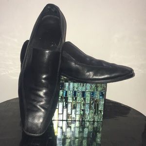 Calvin Klein Men’s Black Leather Slip-on Shoes 10M